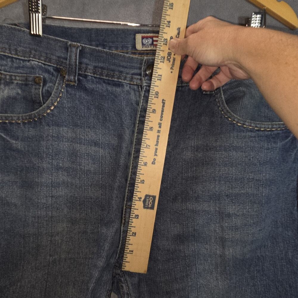 Y2K Phat Farm Jeans Mens 34x30 Blue Wide Leg Denim Hip Hop Streetwear! Embroider - Picture 8 of 13